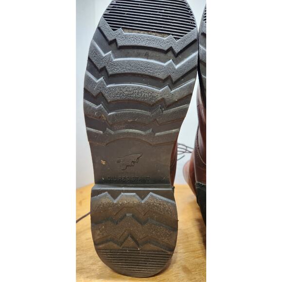 Red Wing Boots Mens 9 EE Metguard Safety Steel Toe Leather 4498 Foot Shield Cut main image 8